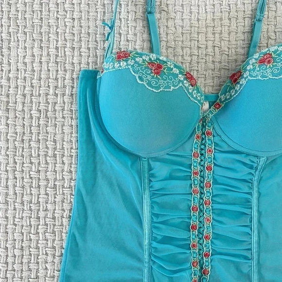 Y2k Secret Treasures Coquette Bustier Crop Top - Picture 4 of 6